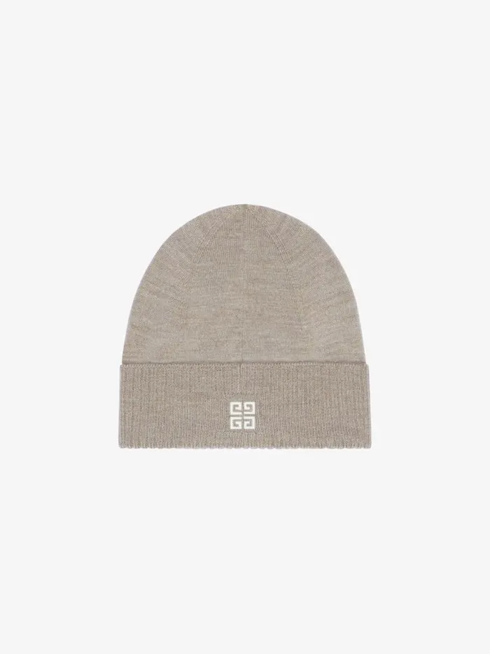 4g Beanie In Wool Taupe Women Givenchy Beanies and Caps