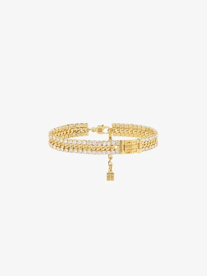 4g Crystal Bracelet In Metal With Crystals Golden Yellow Women Givenchy Jewelry