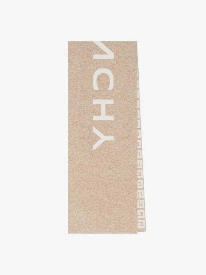 4g Double Sided Scarf In Wool And Cashmere Sisal Women Givenchy Scarves