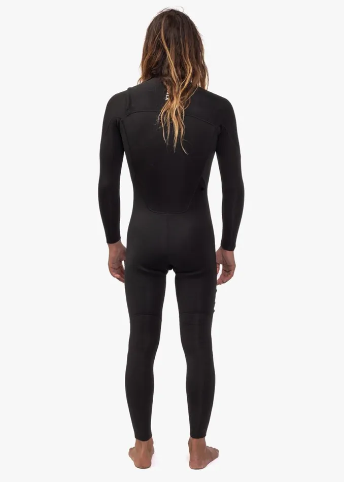 7 Seas 43 Full Chest Zip Wetsuit 8211 Black With Jade Logos Black Men Vissla Wetsuits
