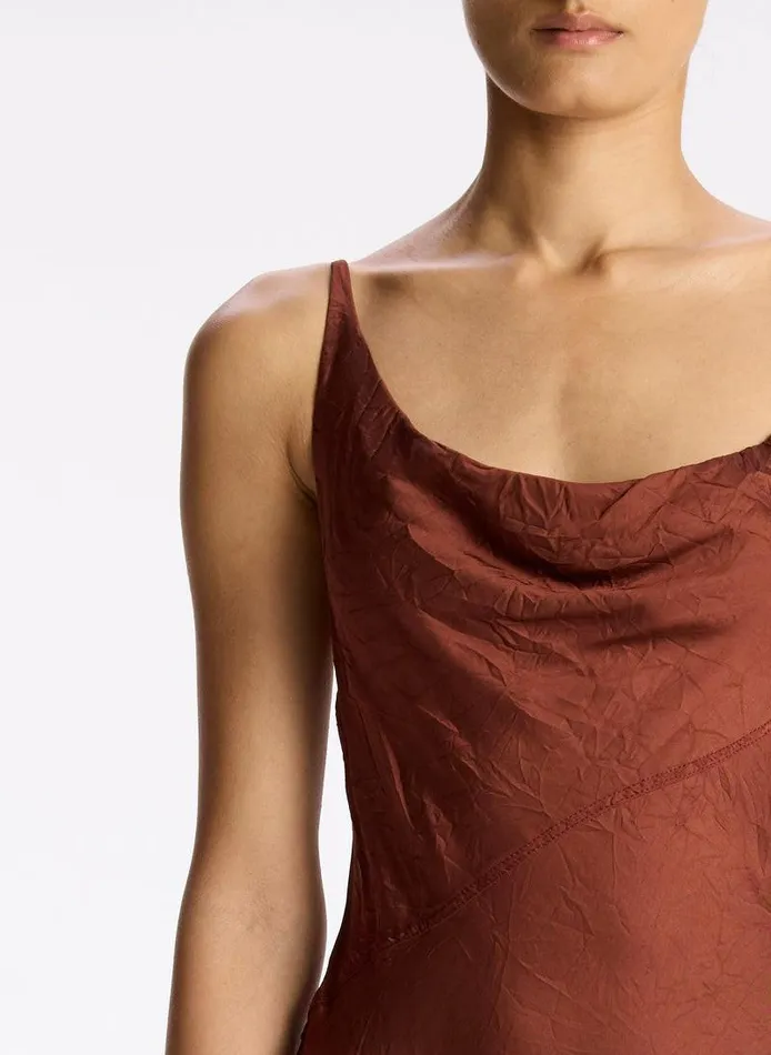 Accessories Women ALC Pixie Crinkle Satin Dress Burnt Umber Accessories Women ALC Pixie Crinkle Satin Dress Burnt Umber