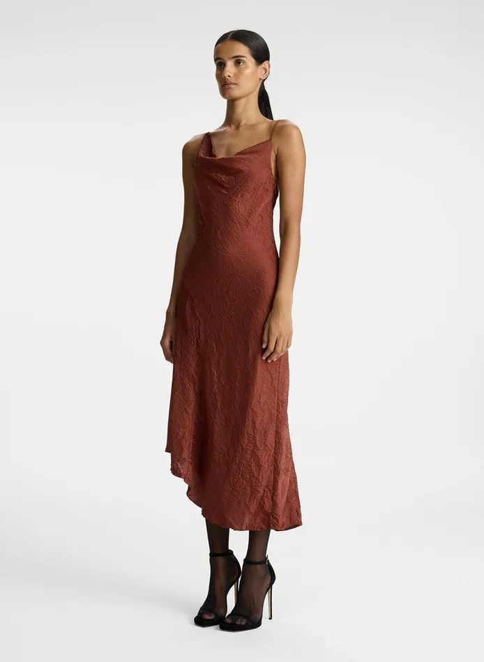 Accessories Women ALC Pixie Crinkle Satin Dress Burnt Umber Accessories Women ALC Pixie Crinkle Satin Dress Burnt Umber