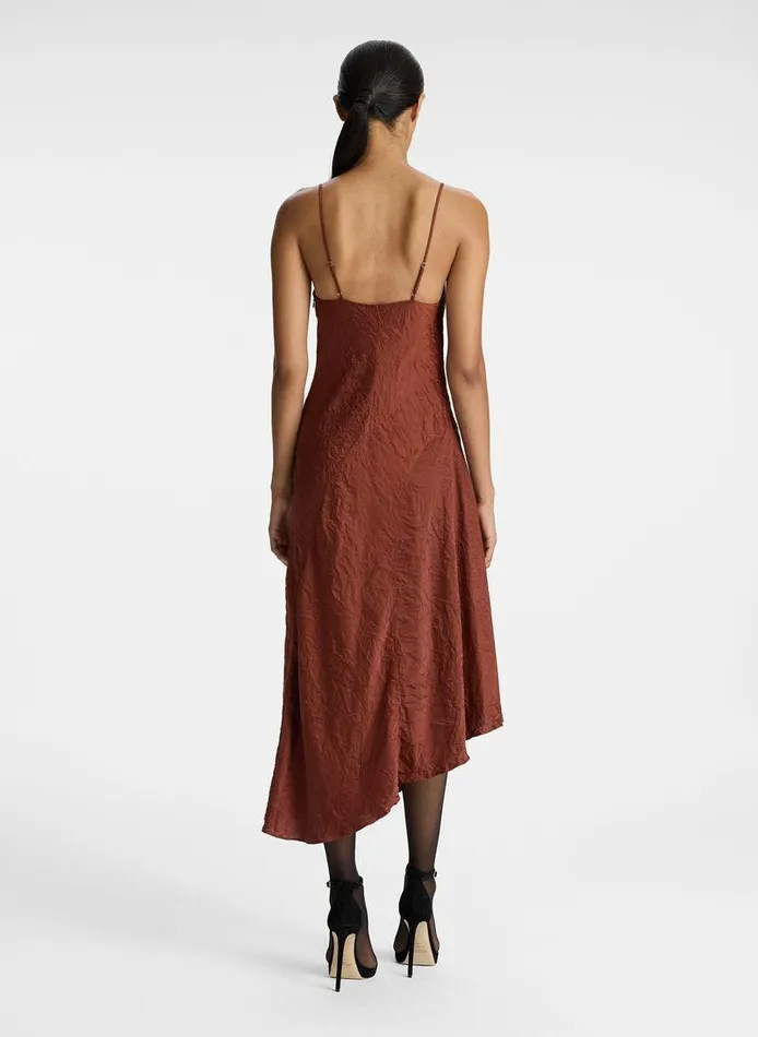 Accessories Women ALC Pixie Crinkle Satin Dress Burnt Umber Accessories Women ALC Pixie Crinkle Satin Dress Burnt Umber