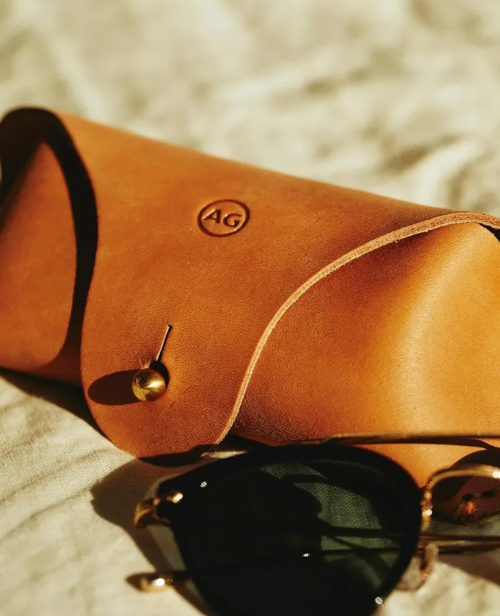 AG Jeans AG Eyeglass Case Naturalbrass WomenMen Leather Goods AG Jeans AG Eyeglass Case Naturalbrass WomenMen Leather Goods