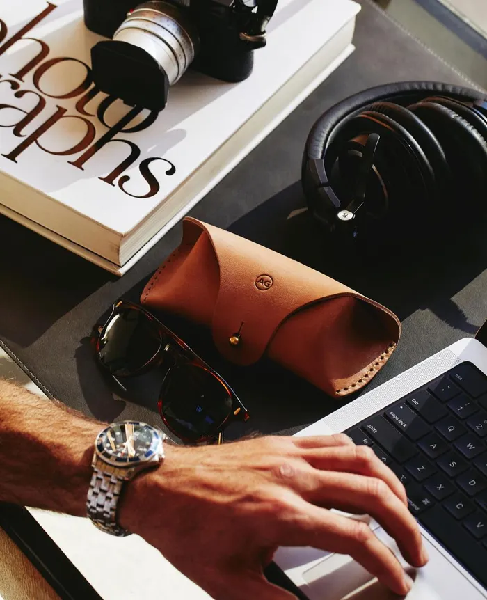 AG Jeans AG Eyeglass Case Naturalbrass WomenMen Leather Goods AG Jeans AG Eyeglass Case Naturalbrass WomenMen Leather Goods