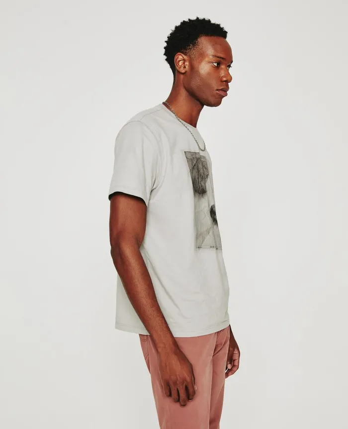 AG Jeans Bryce Crew Elemental Silver Grey Men Tees AG Jeans Bryce Crew Elemental Silver Grey Men Tees
