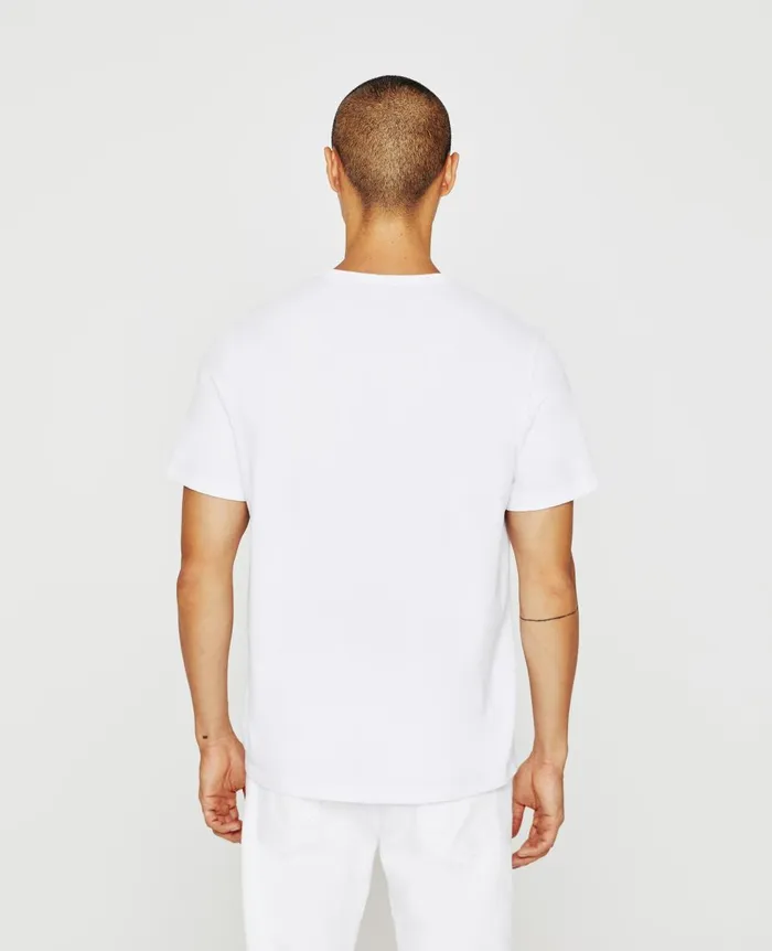 AG Jeans Bryce Short Sleeve Henley True White Men Tees AG Jeans Bryce Short Sleeve Henley True White Men Tees