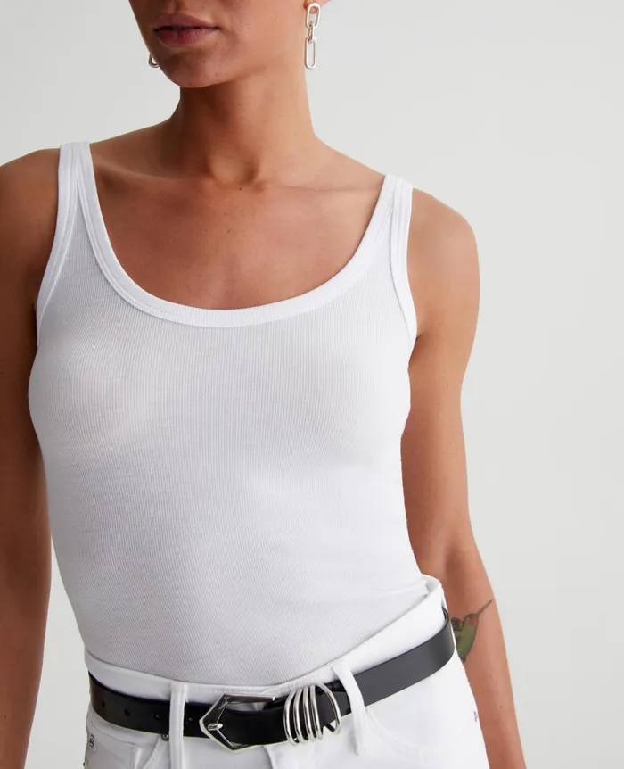 AG Jeans Jaxon Tank True White Women Tees and Tanks AG Jeans Jaxon Tank True White Women Tees and Tanks