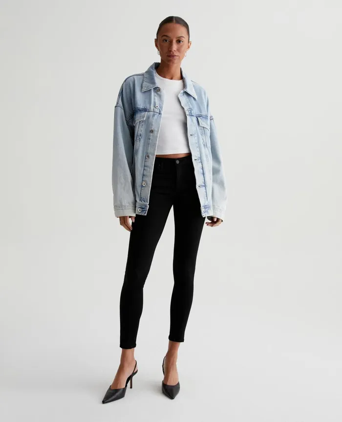 AG Jeans Legging Ankle Super Black Women Denim