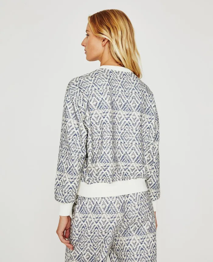 AG Jeans Nova Crew Diamond Chevron Blue Multi Women Sweatshirts AG Jeans Nova Crew Diamond Chevron Blue Multi Women Sweatshirts