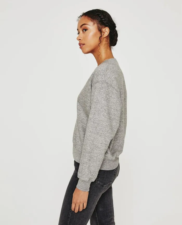 AG Jeans Nova Vee Heather Grey Women Sweatshirts AG Jeans Nova Vee Heather Grey Women Sweatshirts