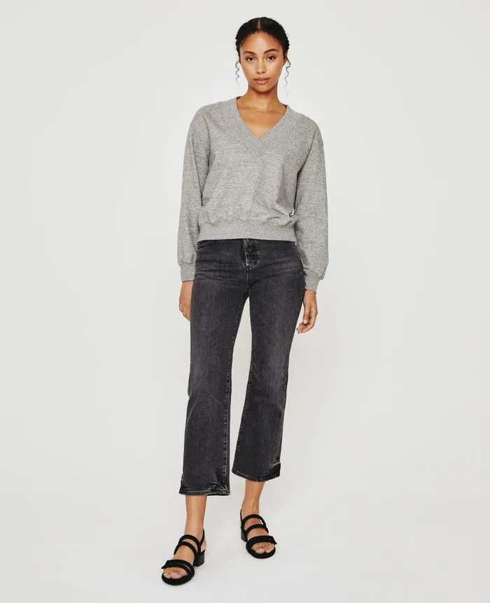 AG Jeans Nova Vee Heather Grey Women Sweatshirts AG Jeans Nova Vee Heather Grey Women Sweatshirts