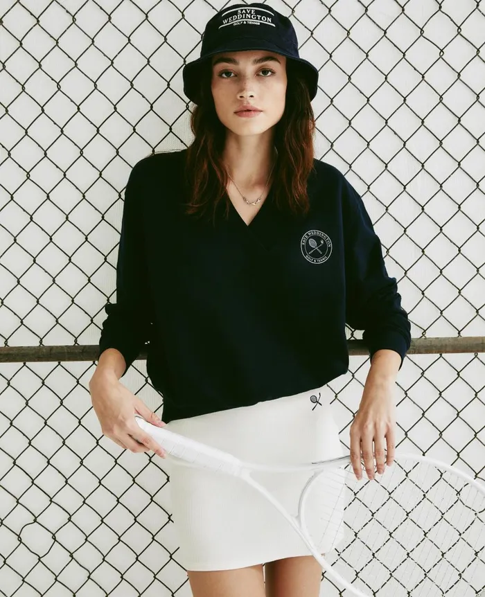 AG Jeans Weddington Vee Sweatshirt Weddington Crest Court Navy Women Sweatshirts AG Jeans Weddington Vee Sweatshirt Weddington Crest Court Navy Women Sweatshirts