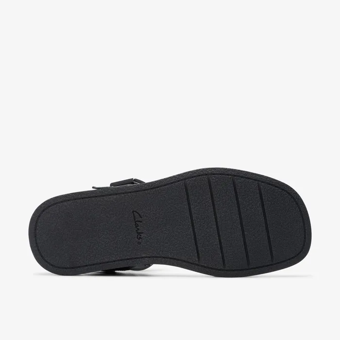 ALDA STRAP Black Leather Women Clarks Platforms