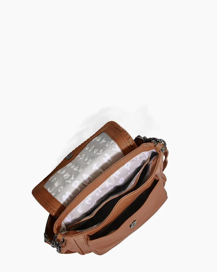 All For Love Mini Crossbody Chestnut Brown With Gunmetal Women Aimee Kestenberg Crossbody Bags