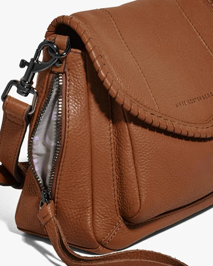 All For Love Mini Crossbody Chestnut Brown With Gunmetal Women Aimee Kestenberg Crossbody Bags