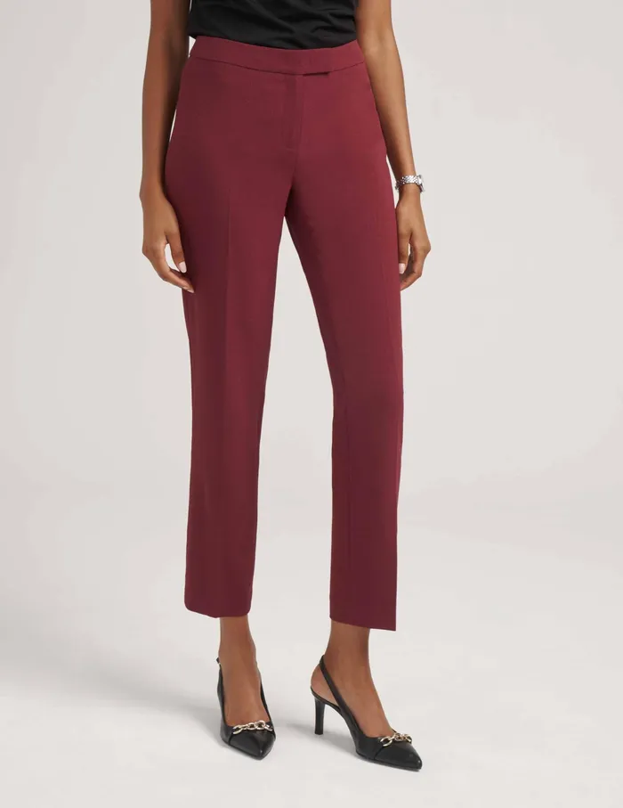 Anne Klein Anne Crepe Bowie Pant Chianti Women Clothing