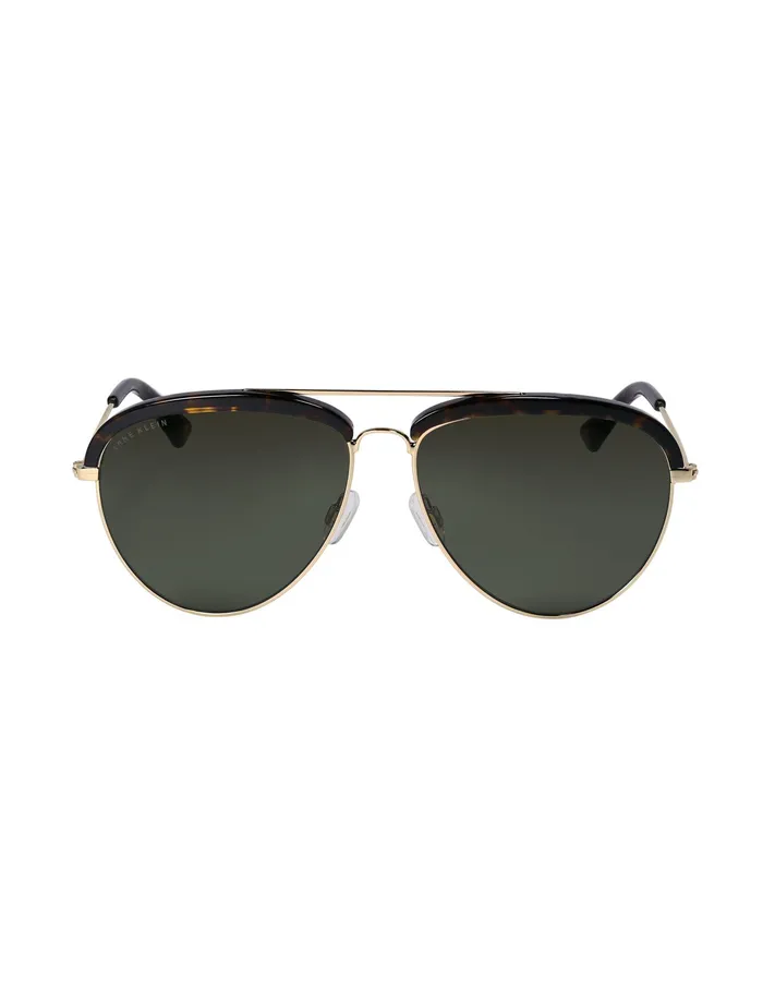 Anne Klein Aviator Combo Sunglasses Gold Women Accessories