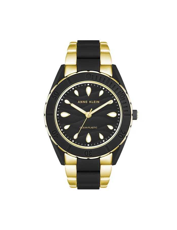 Anne Klein Consider It Solar Recycled Ocean Plastic Bracelet Watch Goldtone Women Watches 038 Jewelry Anne Klein Consider It Solar Recycled Ocean Plastic Bracelet Watch Goldtone Women Watches 038 Jewelry