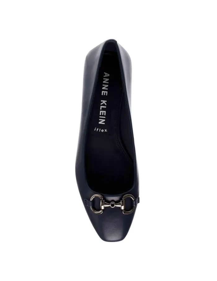 Anne Klein Cora Flat Navy Smooth Women Shoes