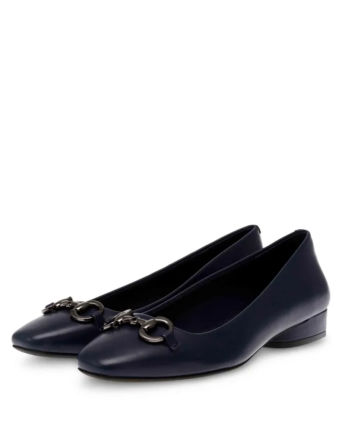 Anne Klein Cora Flat Navy Smooth Women Shoes