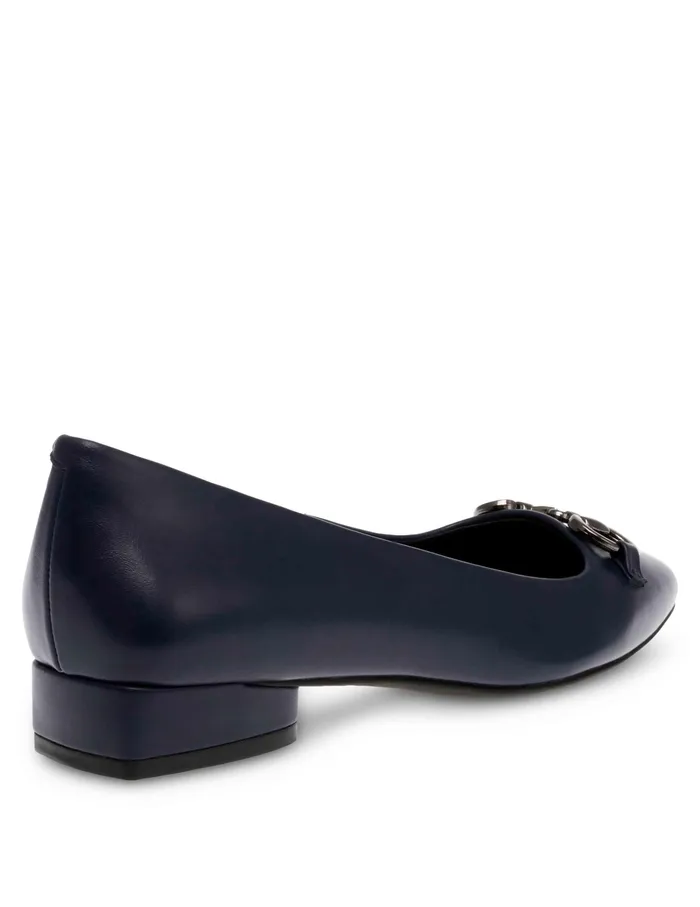 Anne Klein Cora Flat Navy Smooth Women Shoes