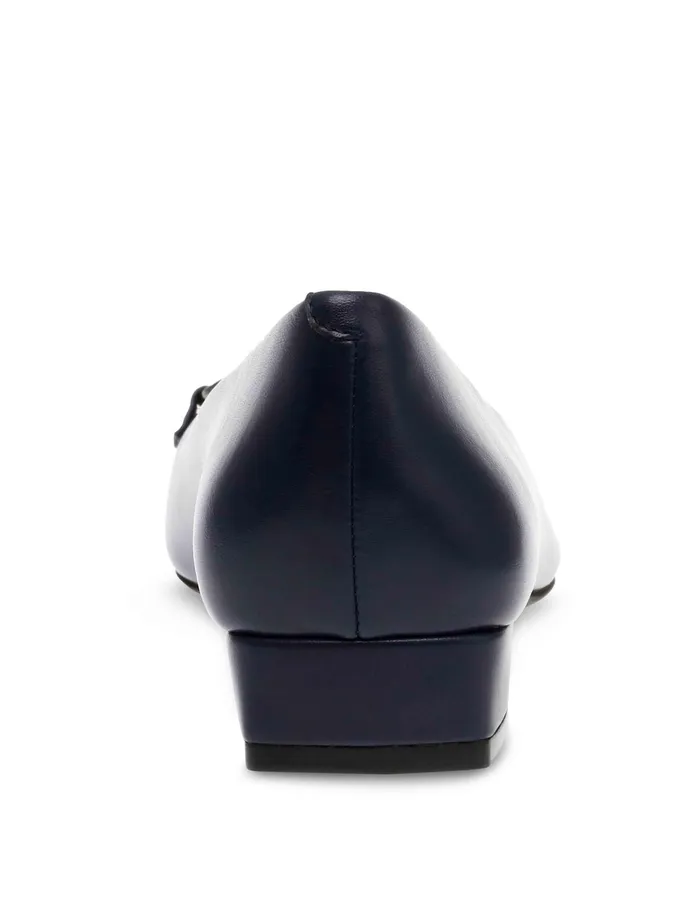 Anne Klein Cora Flat Navy Smooth Women Shoes