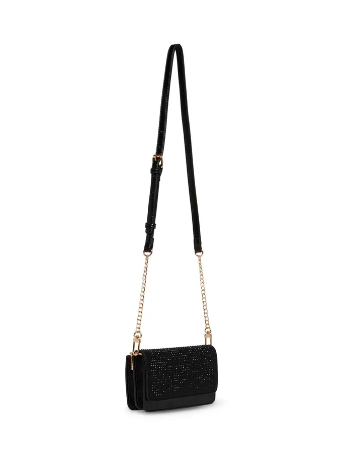 Anne Klein Crystalized Mini Flap Crossbody Black Women Handbags