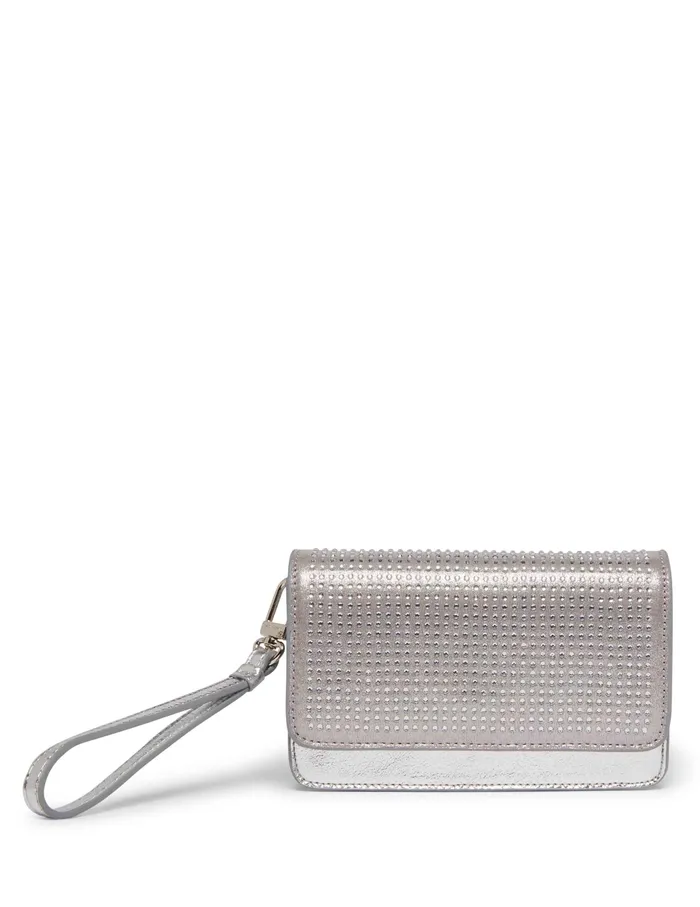 Anne Klein Crystalized Mini Flap Crossbody Clear Women Handbags