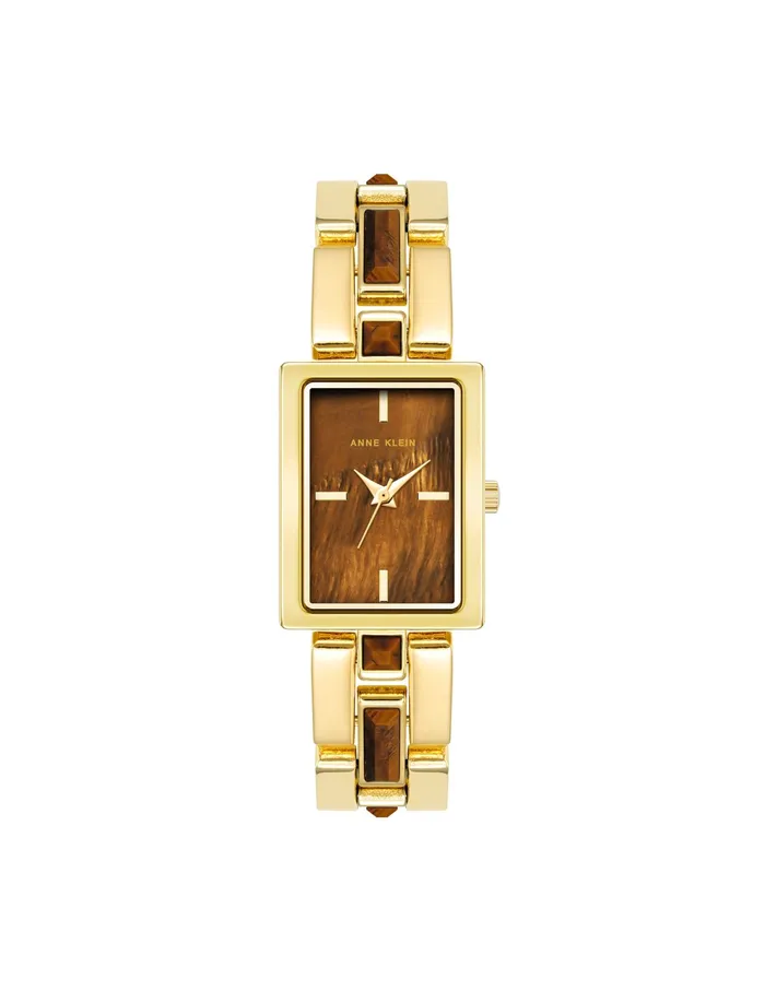 Anne Klein Gemstone Accented Bracelet Watch Tiger039s Eye Women Watches 038 Jewelry