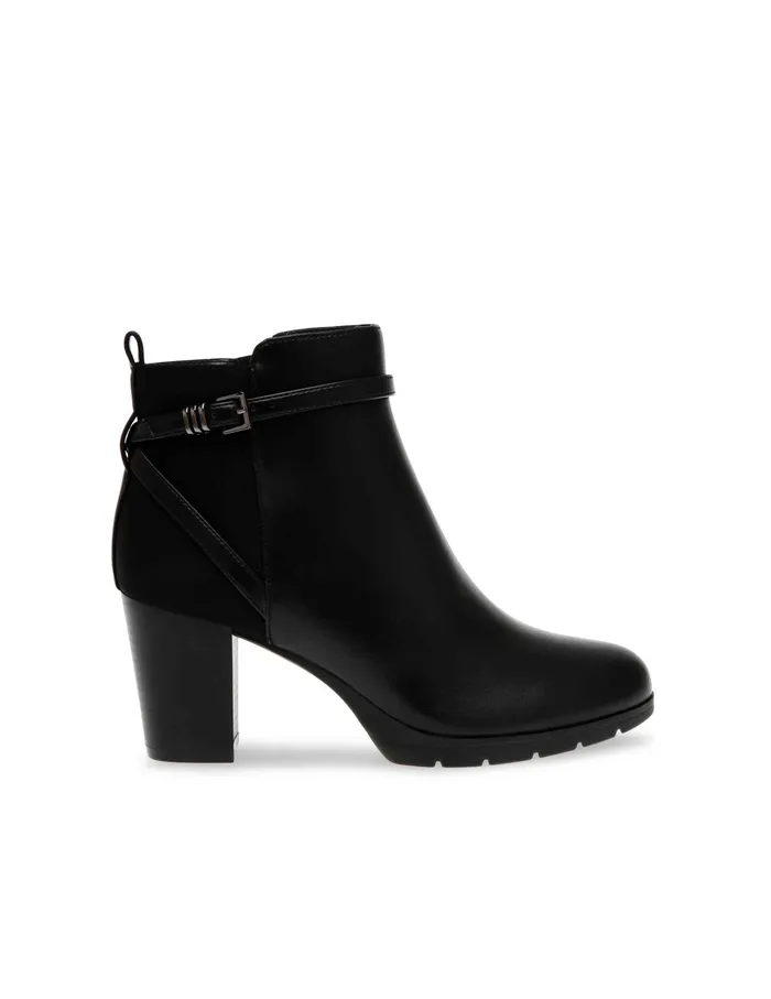 Anne Klein Riah Bootie Black Smooth Women Shoes