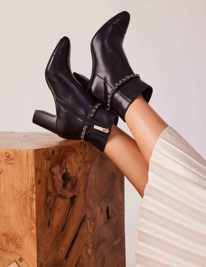 Anne Klein Suri Dress Bootie Black Pu Women Shoes