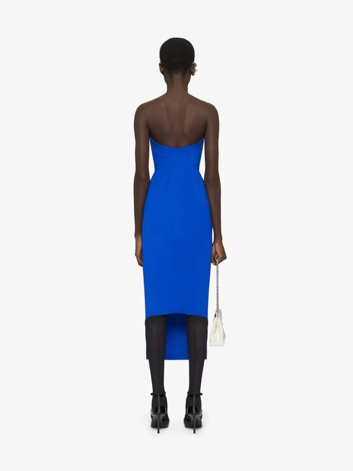 Asymmetric Bustier Dress In Suede Iris Purple Women Givenchy Dresses