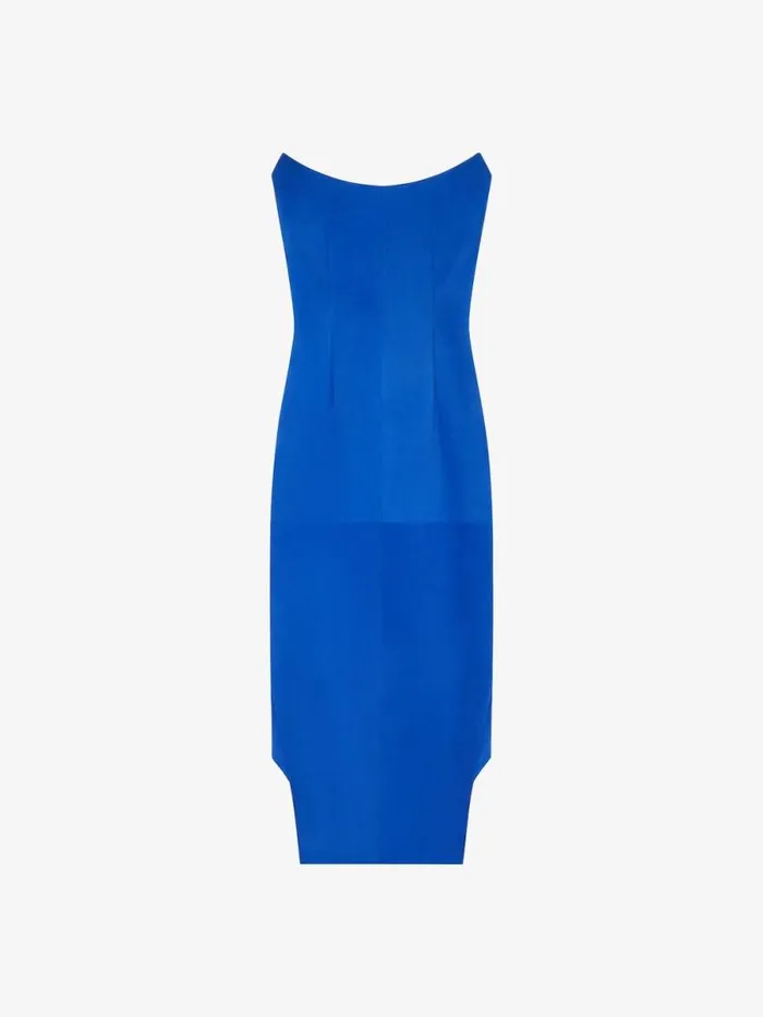 Asymmetric Bustier Dress In Suede Iris Purple Women Givenchy Dresses