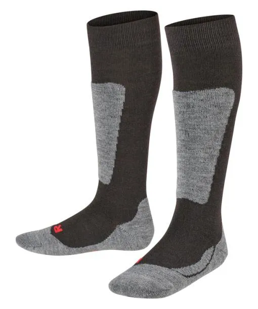 Babies and Kids Active Ski Kids Kneehigh Socks Black FALKE Knee High Socks