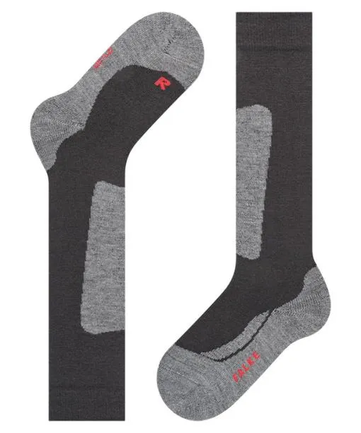 Babies and Kids Active Ski Kids Kneehigh Socks Black FALKE Knee High Socks