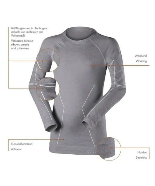 Babies and Kids Kids TShirt WoolTech Grey FALKE Base Layer