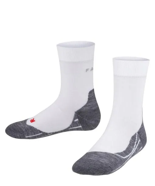 Babies and Kids RU4 Kids Running Socks White FALKE Running and Trekking Socks