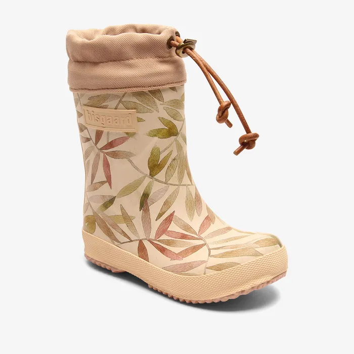 BABY bisgaardshoes thermo beige leaves Beige Rubber boots