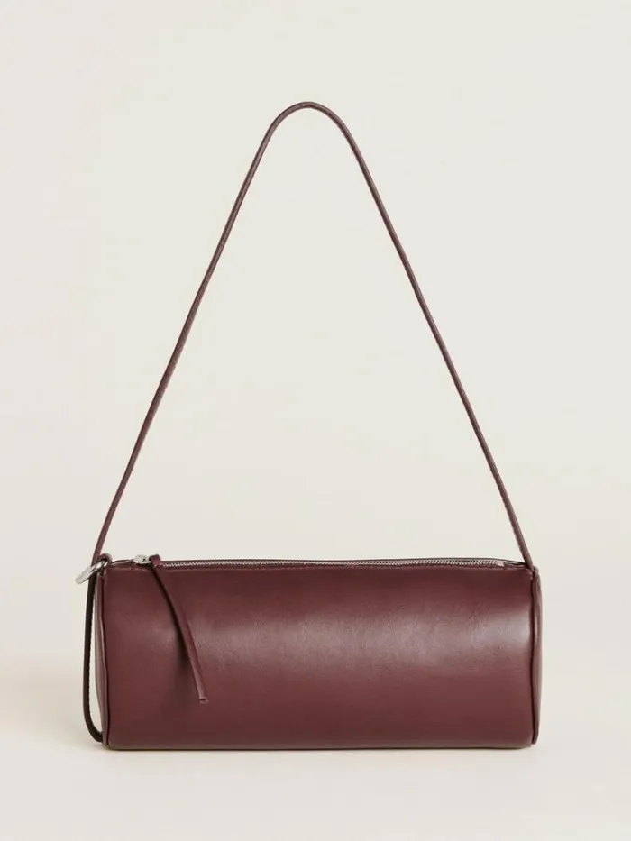 Bags The Reformation Simona Cylinder Bag Ruby Leather