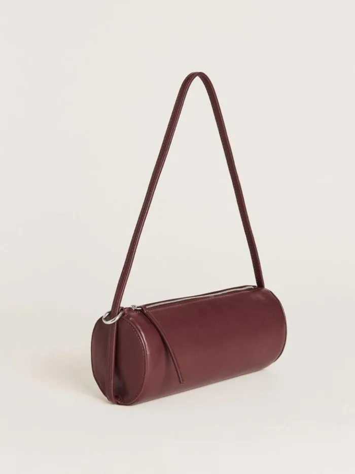 Bags The Reformation Simona Cylinder Bag Ruby Leather