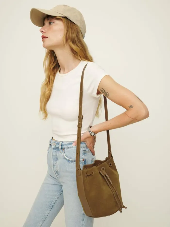 Bags The Reformation Small Ornellia Bucket Bag Bog