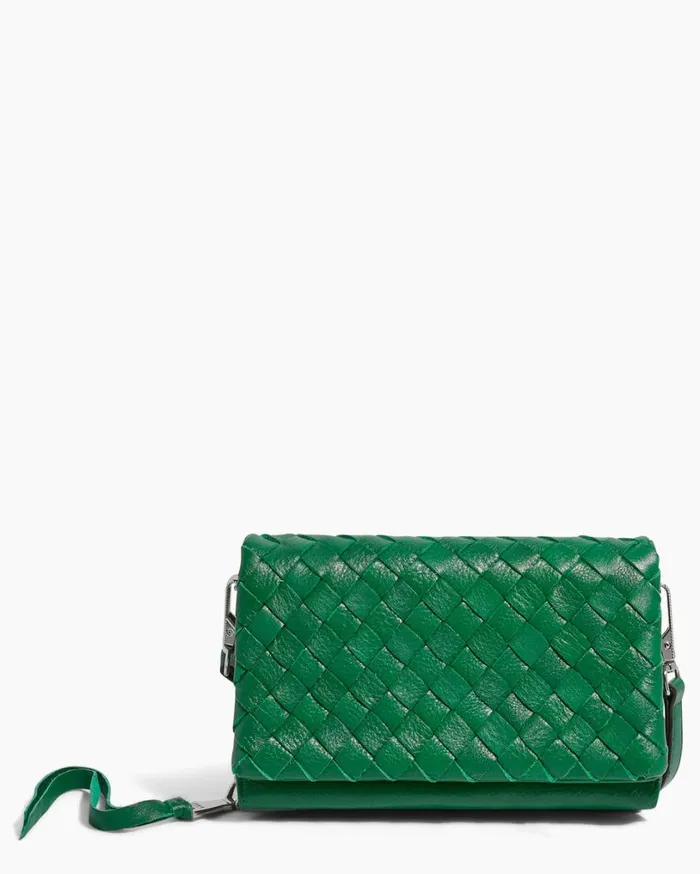 Bali Wallet Crossbody Kelly Green Woven Women Aimee Kestenberg Crossbody Bags Bali Wallet Crossbody Kelly Green Woven Women Aimee Kestenberg Crossbody Bags