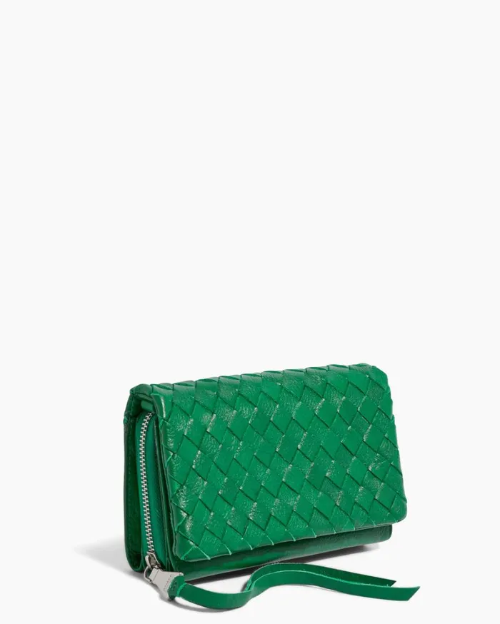 Bali Wallet Crossbody Kelly Green Woven Women Aimee Kestenberg Crossbody Bags
