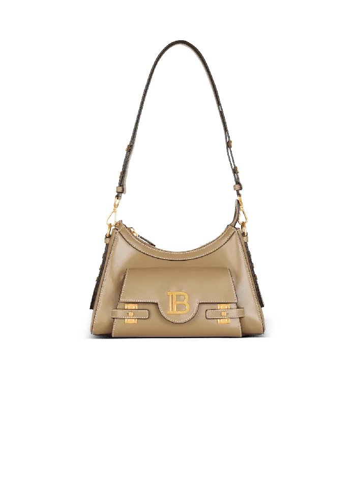 Balmain Crossbody Bags Women Calfskin BBuzz Hobo Bag Brown