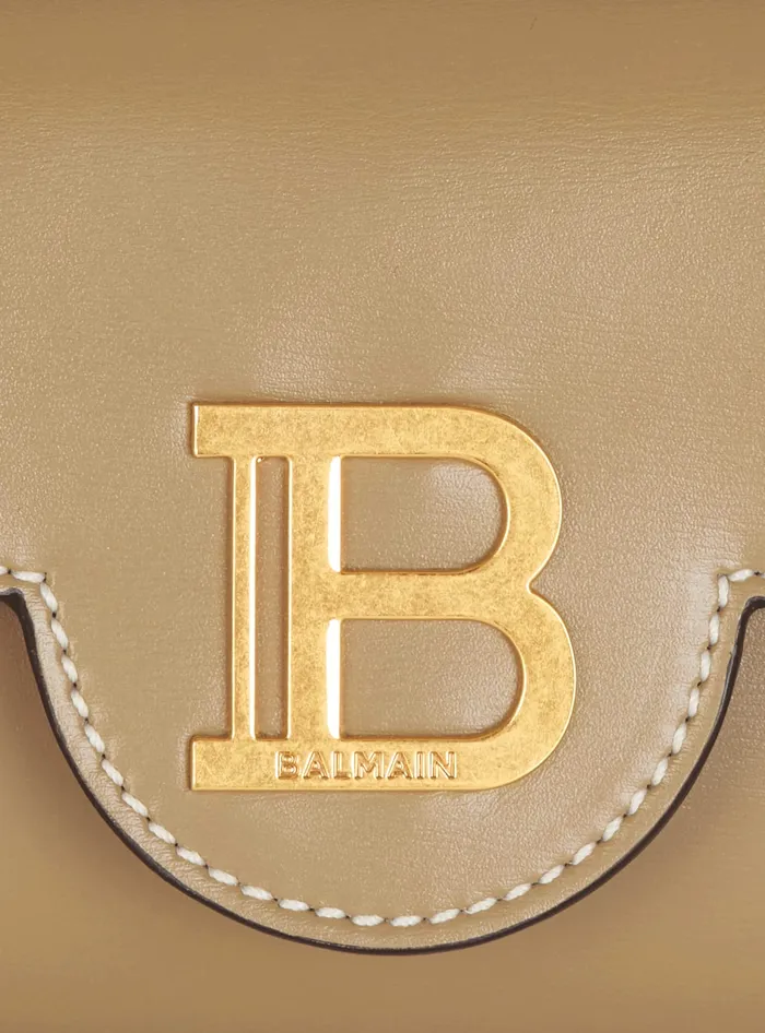 Balmain Crossbody Bags Women Calfskin BBuzz Hobo Bag Brown