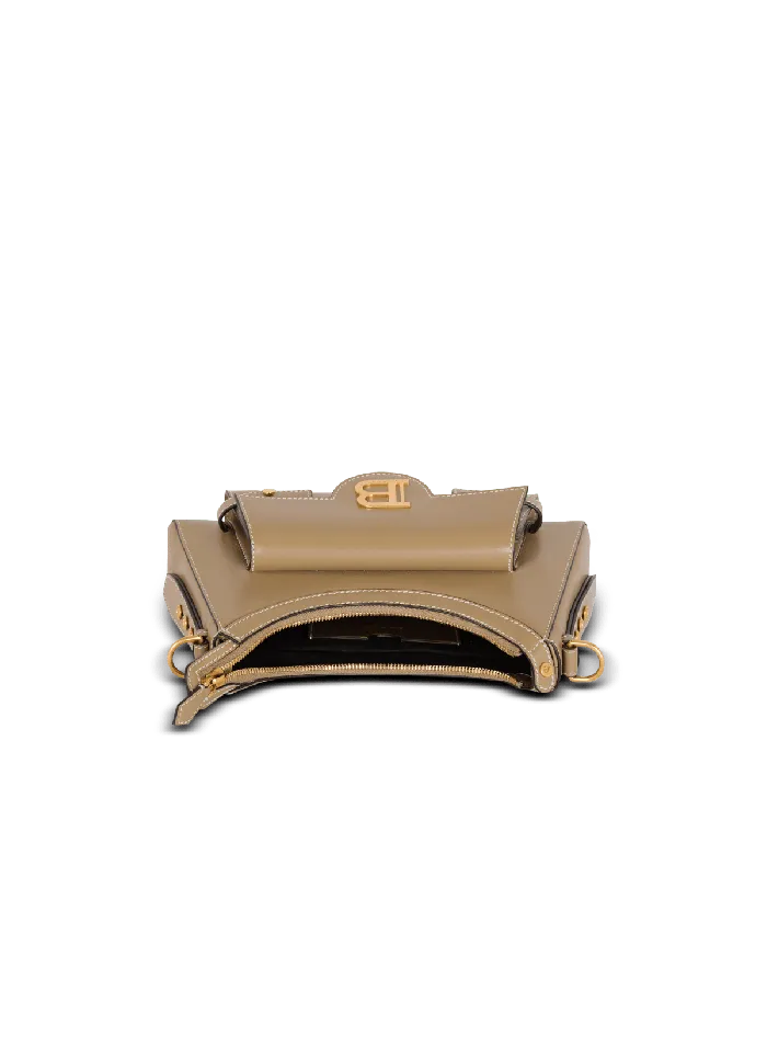 Balmain Crossbody Bags Women Calfskin BBuzz Hobo Bag Brown