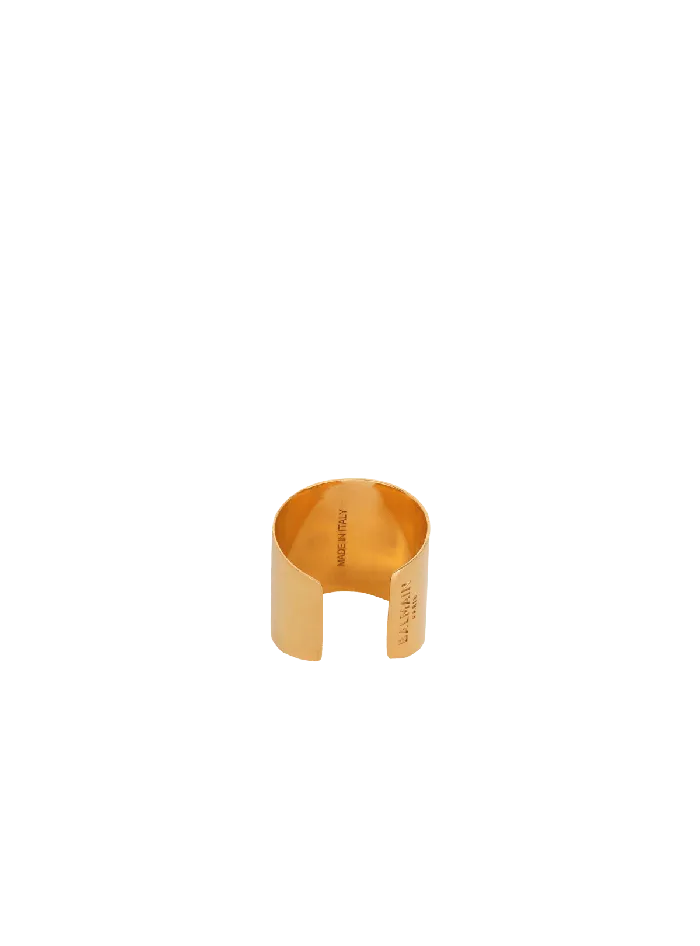 Balmain Fashion Jewelry WomenMen Tubular Ring Gold