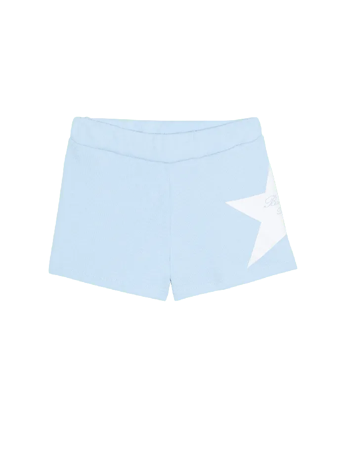 Balmain Kids Jersey Signature Star Shorts Blue