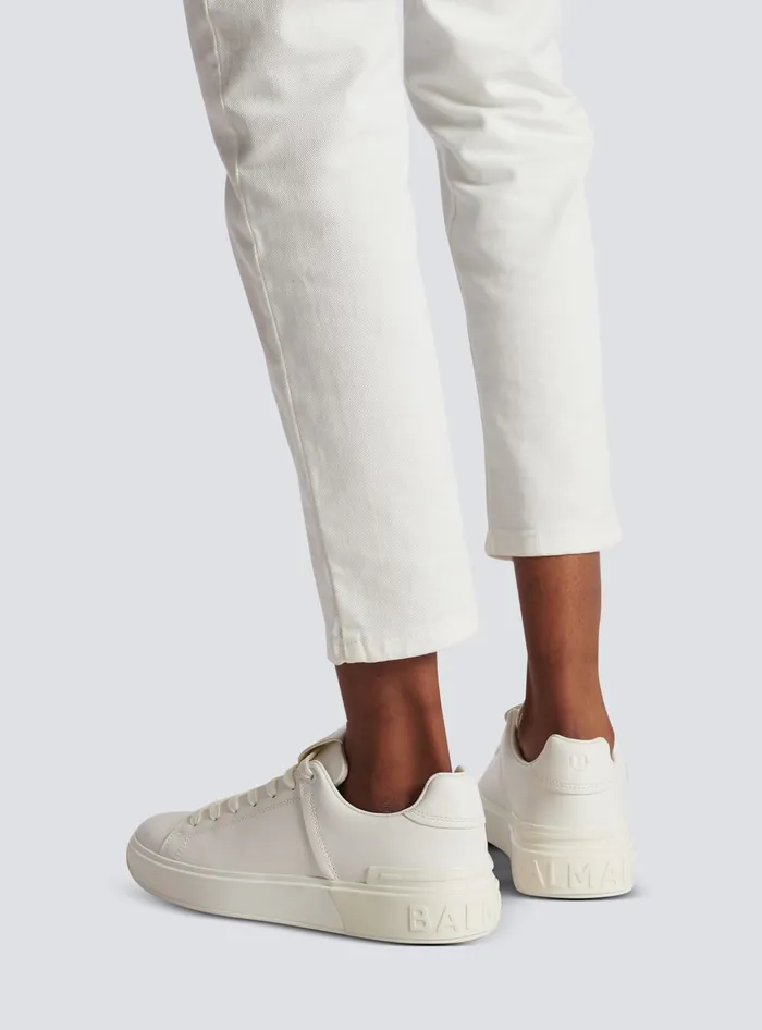 Balmain Sneakers Women BCourt Trainers In Calfskin White